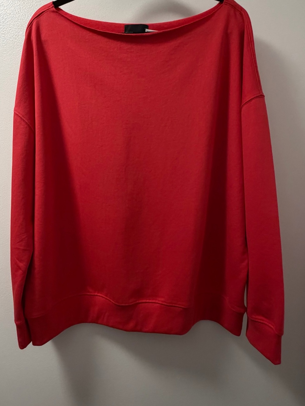 NWT Silver Jeans Co Red Oversized Boat Neck Sweatshirt Cotton Blend 2XL